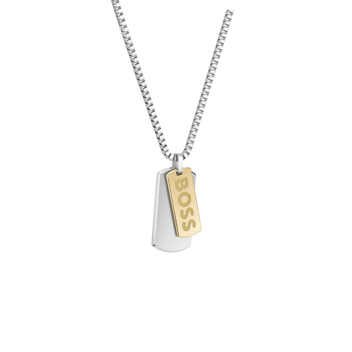 Gents BOSS Devon Box Chain Necklace