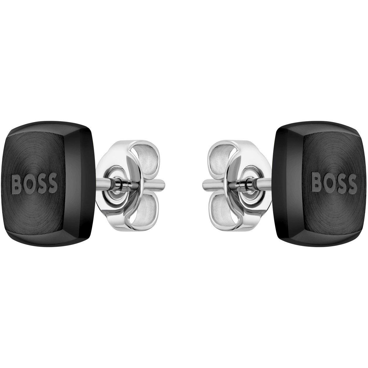 Gents BOSS Yann Stainless Steel Square  Earrings