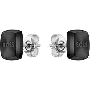 Gents BOSS Yann Stainless Steel Square  Earrings