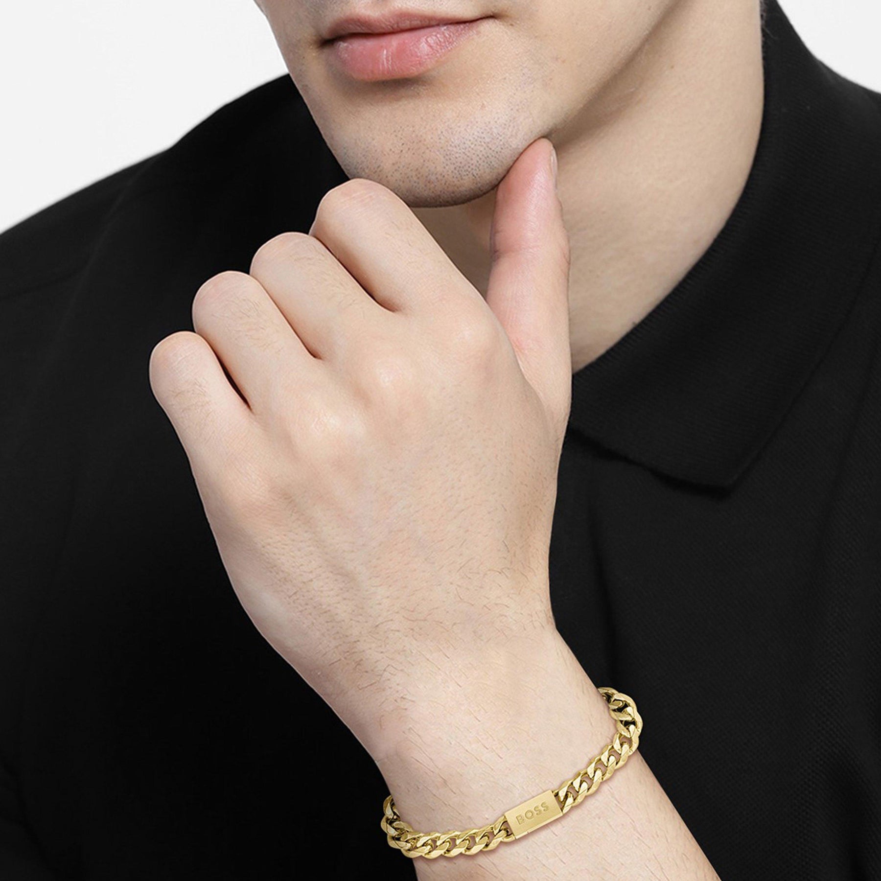 Men's Chain Bracelet with Magnetic Closure