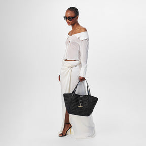 Medium Tara Raffia Tote Bag