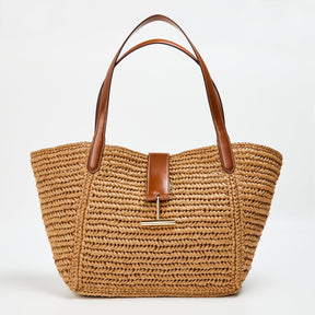 Medium Tara Raffia Tote Bag