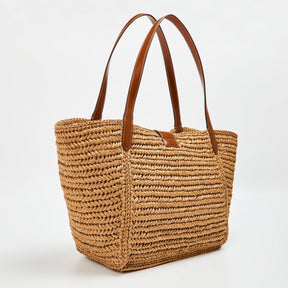 Medium Tara Raffia Tote Bag