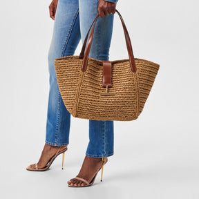 Medium Tara Raffia Tote Bag