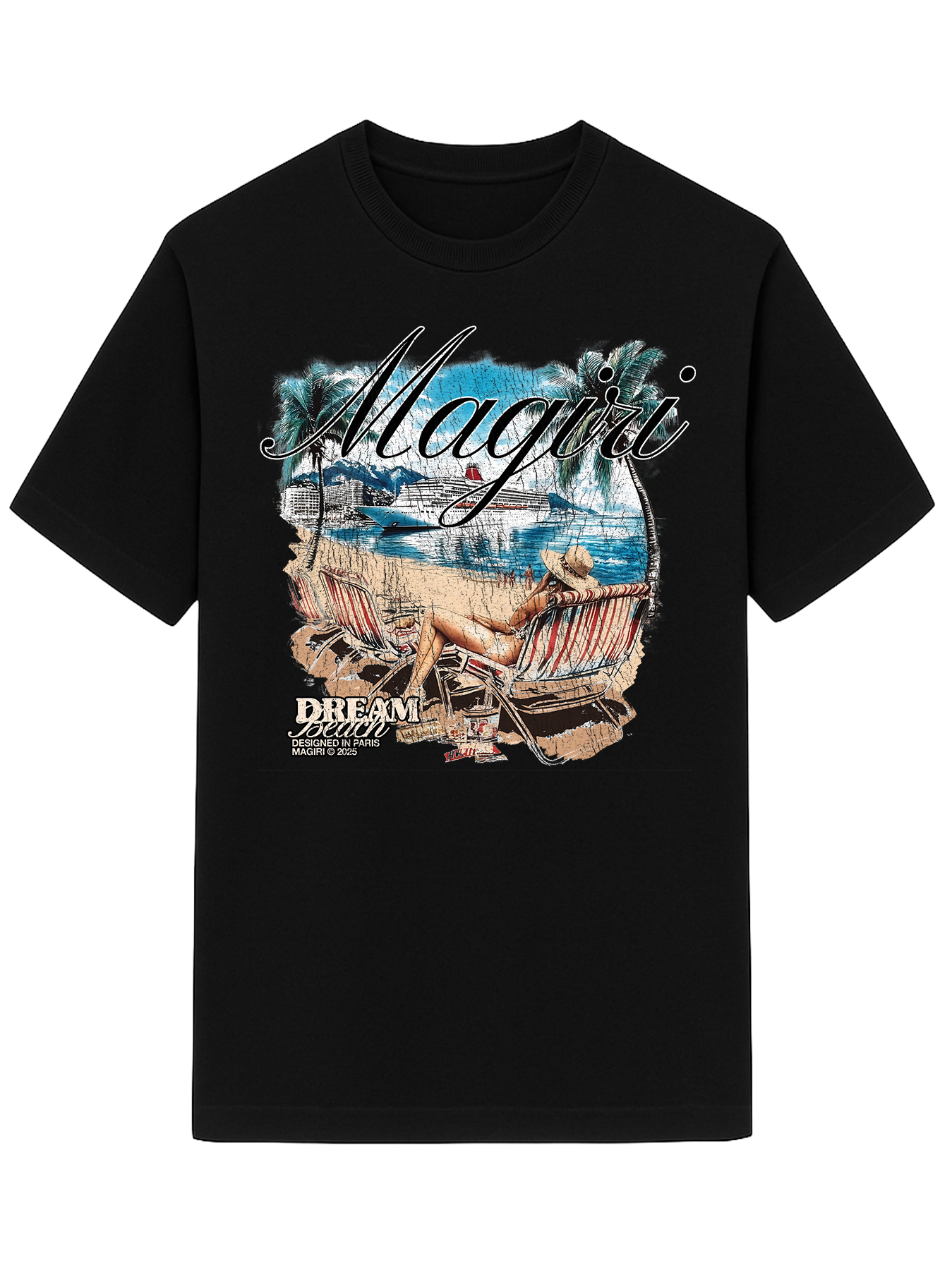 Magiri Dream Beach Printed T-Shirt in Black