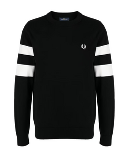 Fred Perry Black Sweaters with Crew Neck