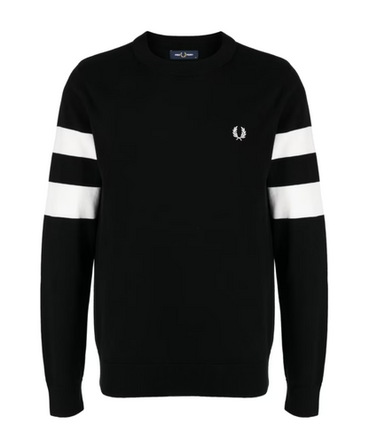 Fred Perry Black Sweaters with Crew Neck