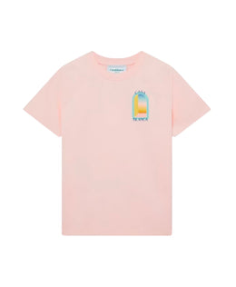 Casablanca Pink Tennis Club Print Cotton T-Shirt
