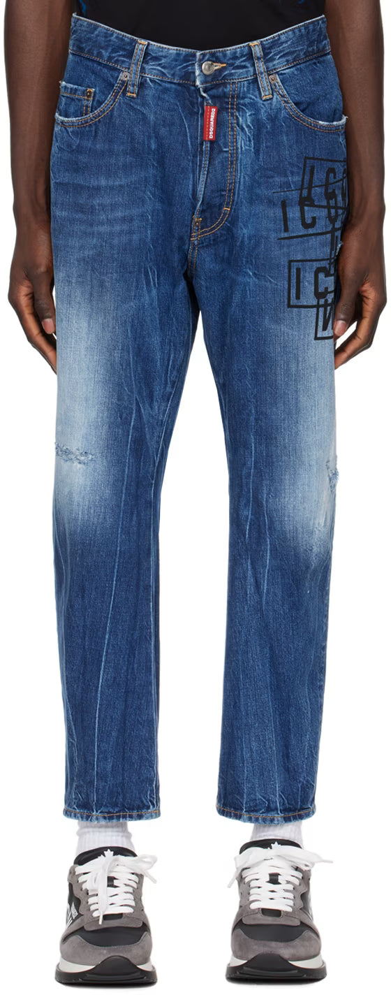 Indigo Icon Stamps Bro Jeans