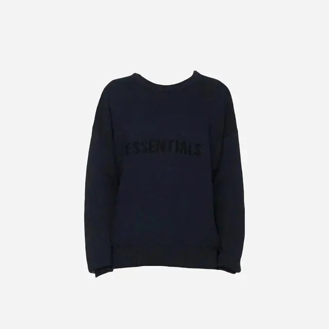 Essentials FEAR OF GOD ESSENTIALS X SSENSE KNIT SWEATER DARK NAVY - Size: S Sweatshirts | Shop From The Mirage