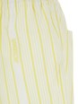 Jacquemus ìLe Short Aloe' White Shorts with Logo Lettering on the Front and All-Over Striped Motif in Cotton Man