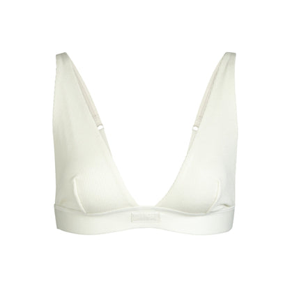 Cotton Rib Plunge Bralette
