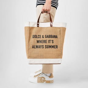 Printed Jute Shopper