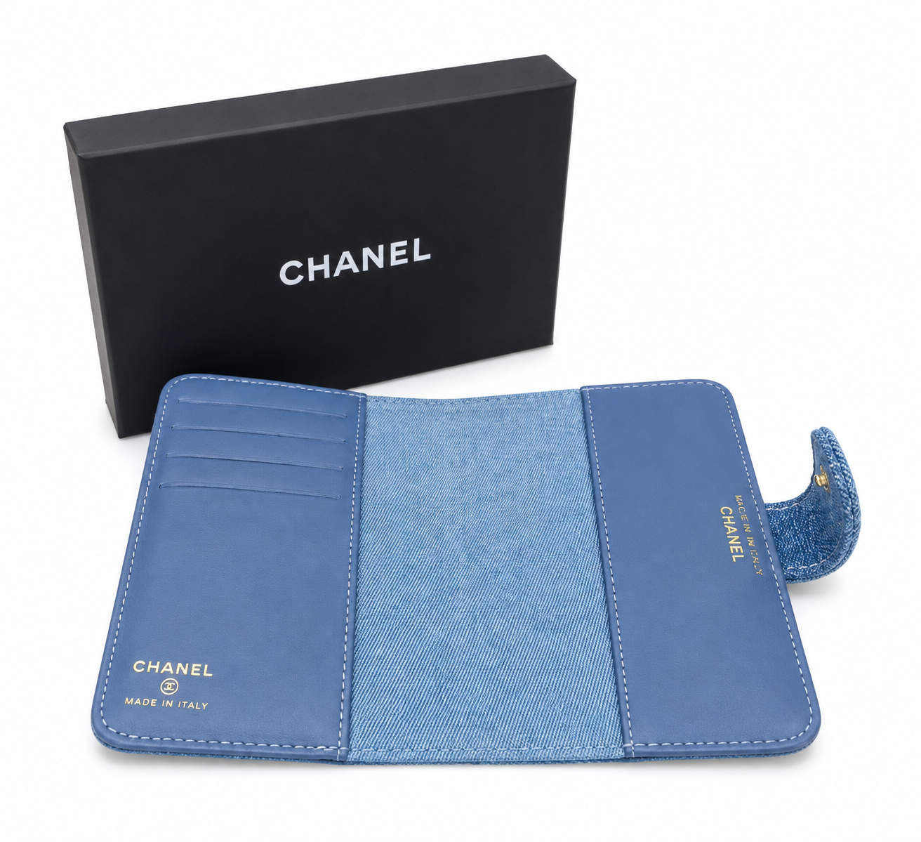 CHANEL Beauty Blue Passport Holder, Beaute Makeup VIP Free Gift
