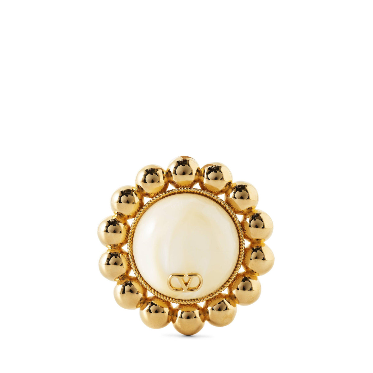 Pas Plus Metal And Pearl Earrings