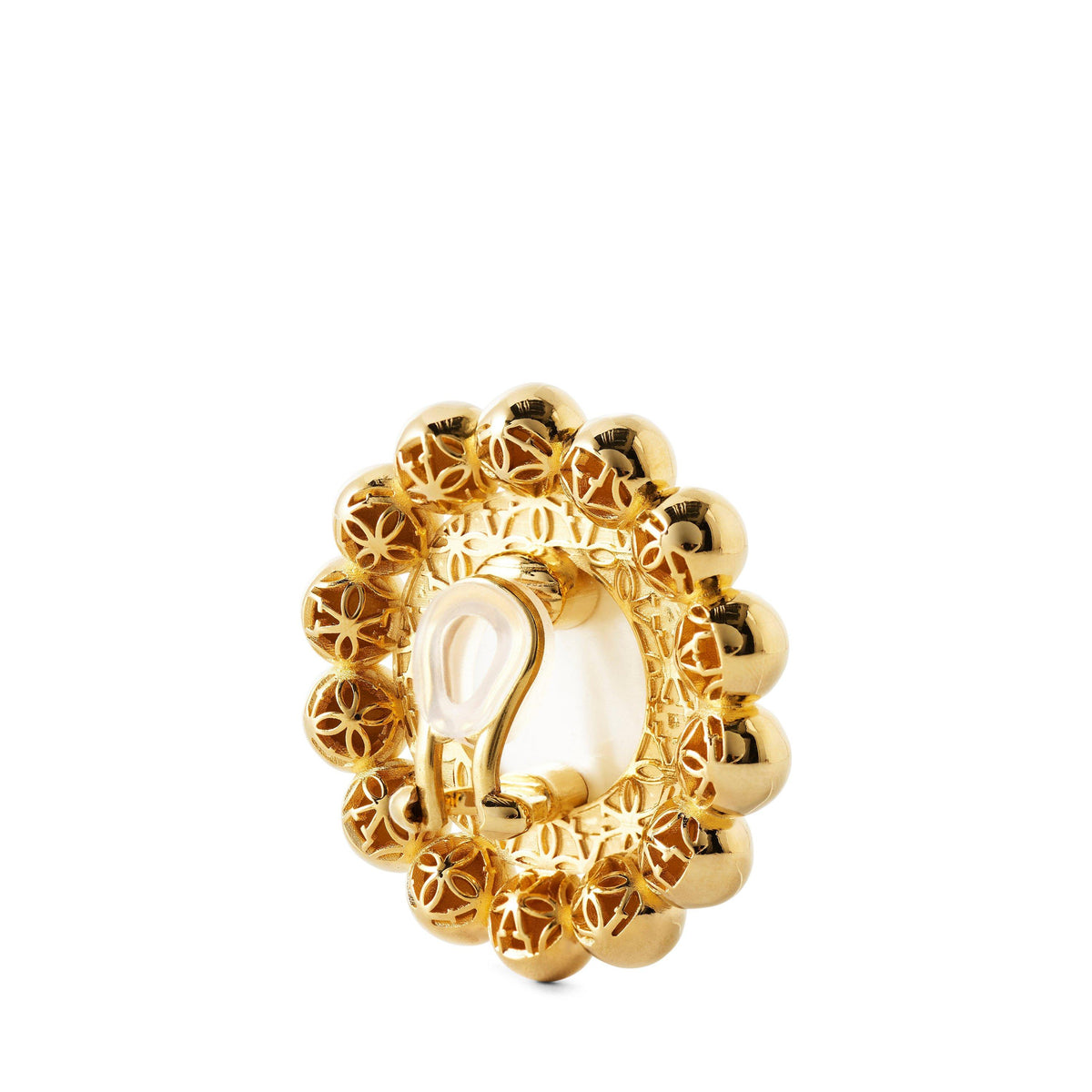 Pas Plus Metal And Pearl Earrings