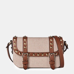 Rockstud Small Canvas Shoulder Bag