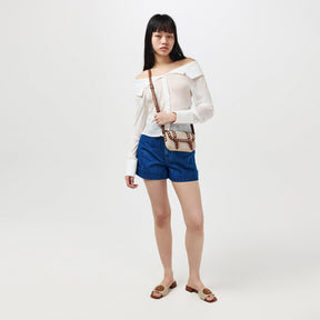 Rockstud Small Canvas Shoulder Bag