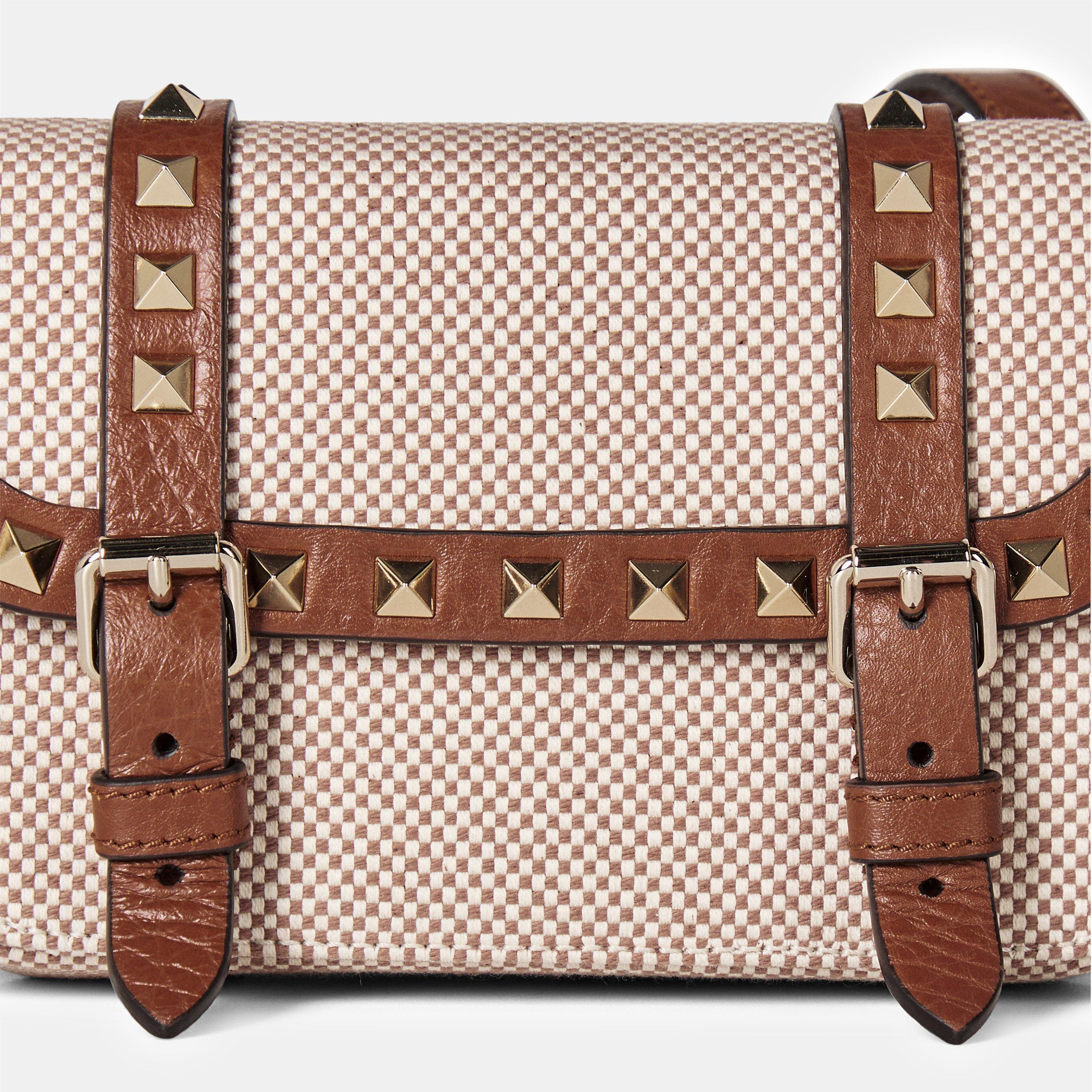 Rockstud Small Canvas Shoulder Bag