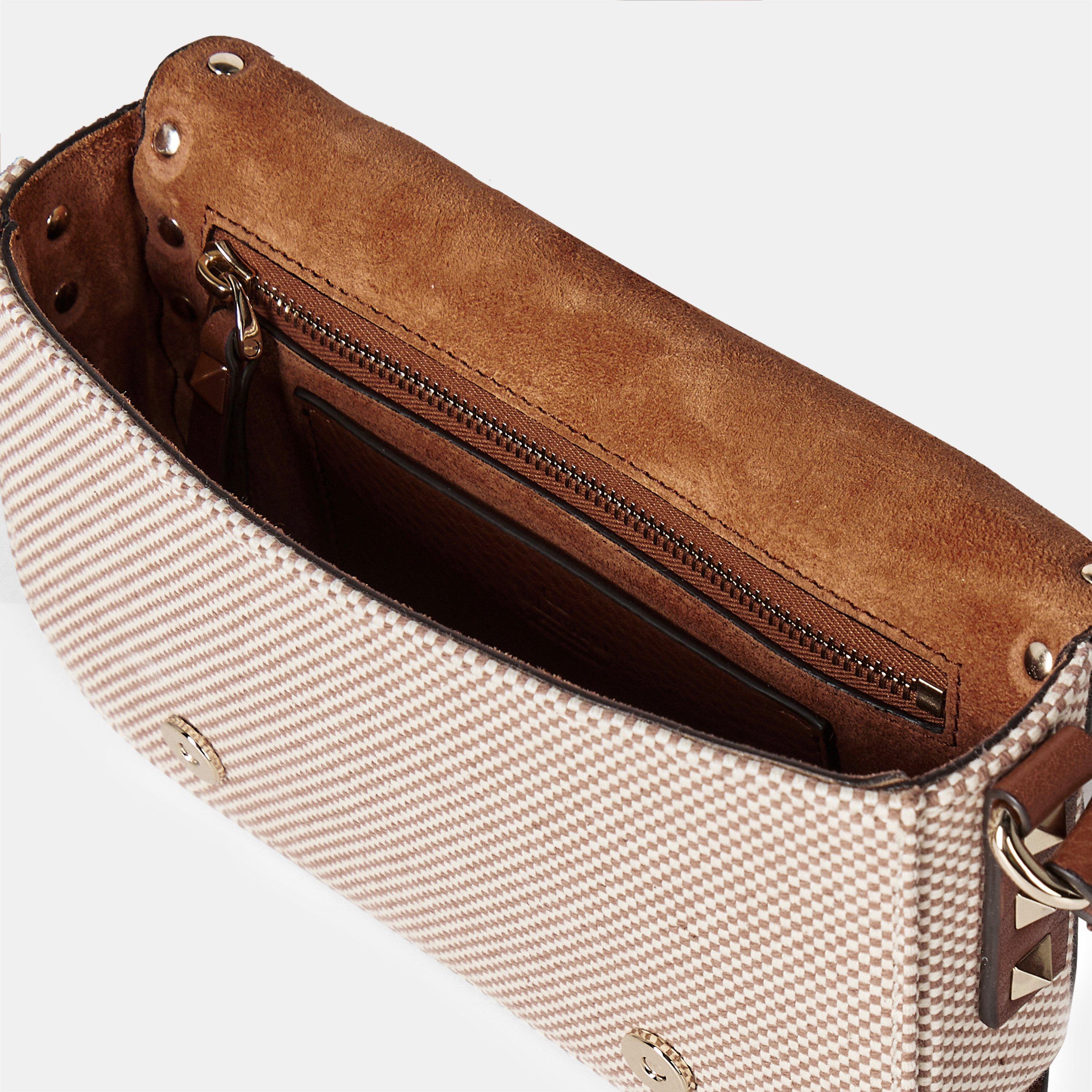 Rockstud Small Canvas Shoulder Bag