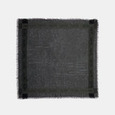 Horse And Carriage Print Border Oversized Square Scarf