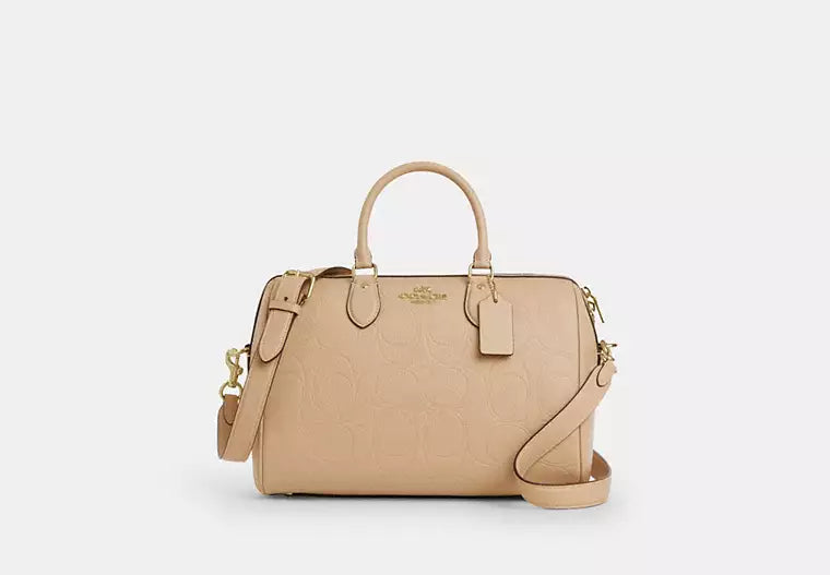 Rowan Large Satchel Bag In Signature Leather