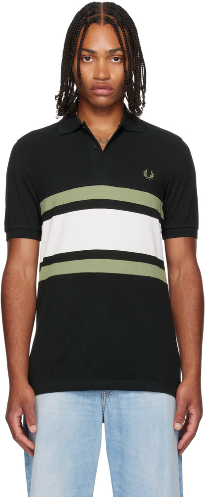 Black Panelled Polo