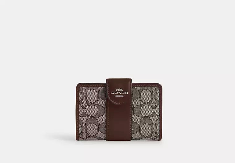 Coach Medium Corner Zip Wallet In Signature Jacquard - Wallets | Shop From The Mirage