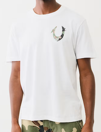 PAINTED CAMO HORSESHOE TEE
