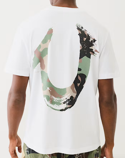 PAINTED CAMO HORSESHOE TEE