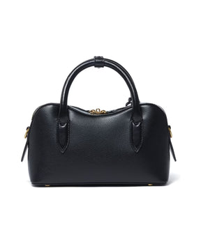 Black Shoulder Bag with Padlock Detail