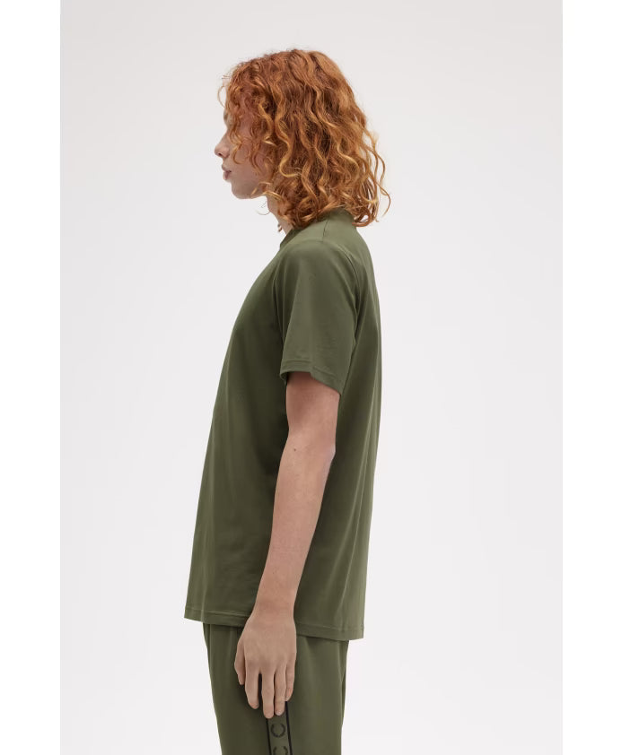 Fred Perry Embroidered T-Shirt Green Top