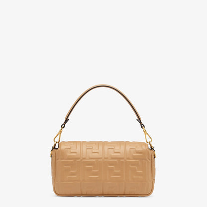 Baguette Beige leather bag
