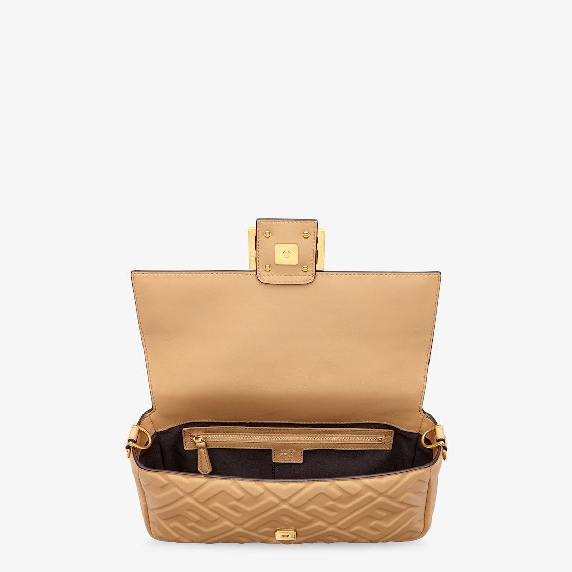 Baguette Beige leather bag