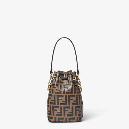Mon Tresor Brown leather mini-bag