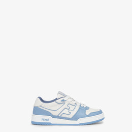 Fendi Match Light blue leather low-tops
