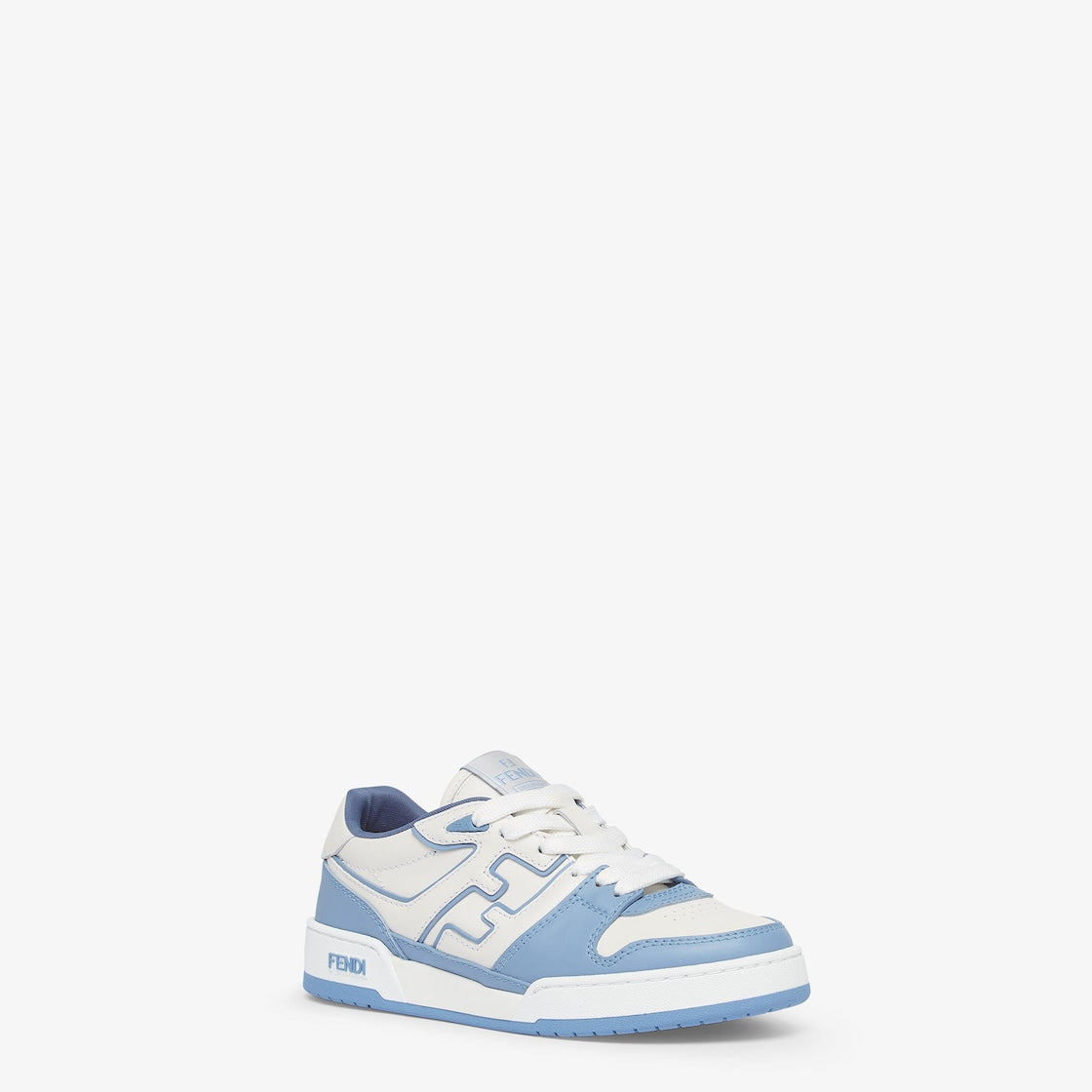 Fendi Match Light blue leather low-tops