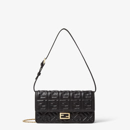 Wallet On Chain Baguette Black nappa leather wallet