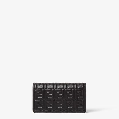 Wallet On Chain Baguette Black nappa leather wallet
