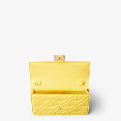 Broom yellow nappa leather wallet with FF motif