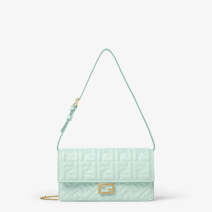 Fendi Light green nappa leather wallet with FF motif