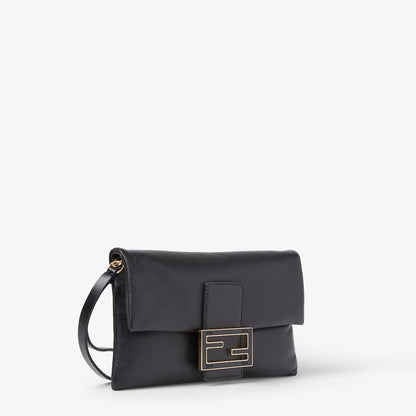 Black nappa leather pochette