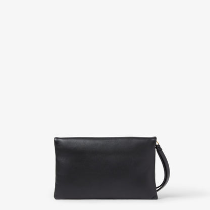 Black nappa leather pochette