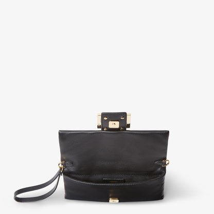 Black nappa leather pochette
