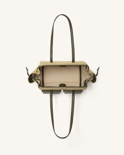 Linda Faux Suede Tote Bag - Green