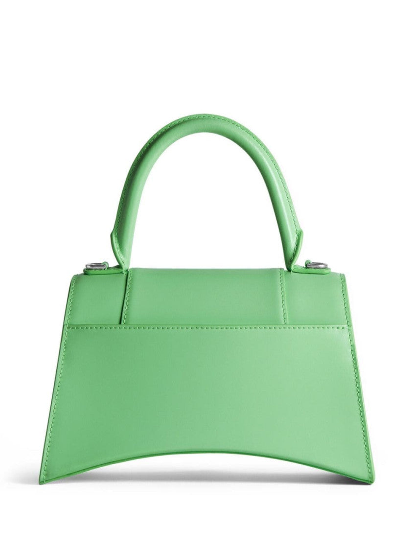 Green Hourglass Small Leather Handbag