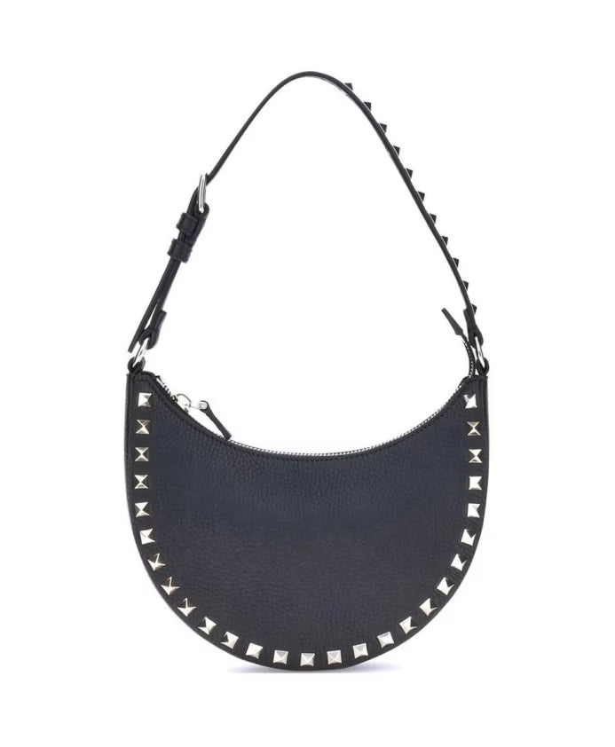 Mini Rockstud Shoulder Bag with Platinum Studs