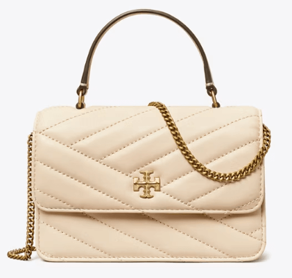 Tory Burch MINI KIRA CHEVRON TOP HANDLE CHAIN WALLET - Wallets | Shop From The Mirage