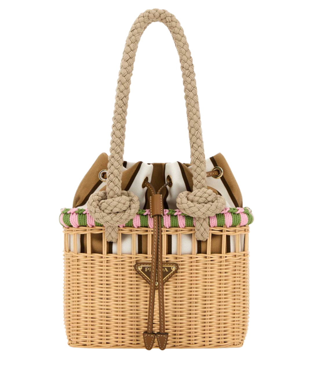 Natural Wicker Mini Bucket Bag