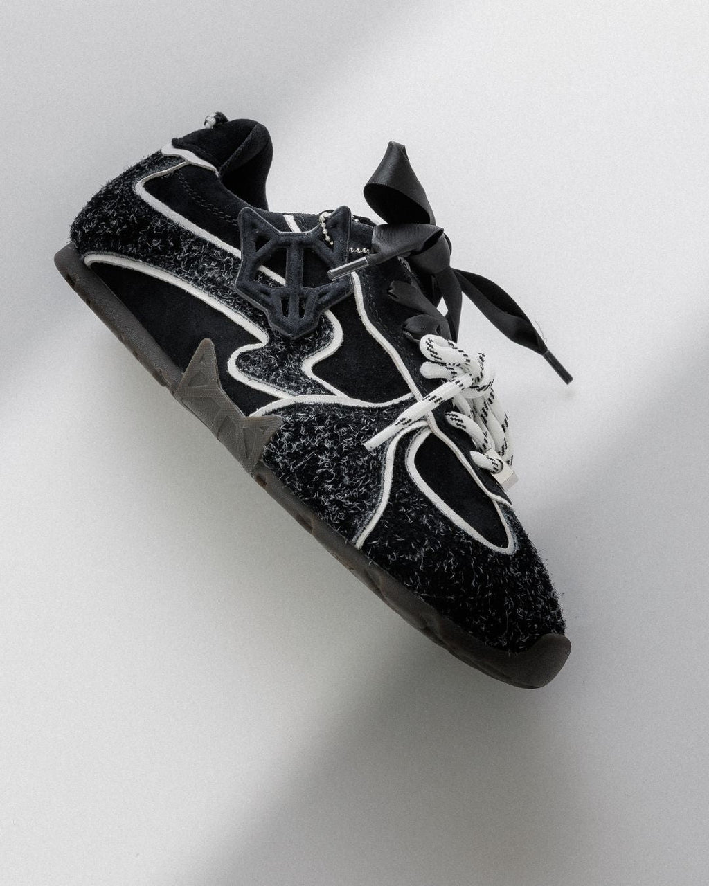 Adored Black Hairy Suede